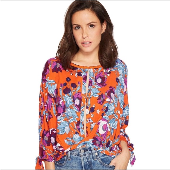 Free People Printed Keepin On Tee - Picture 1 of 8